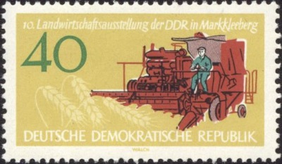 Mähdrescher E175 auf Briefmarken