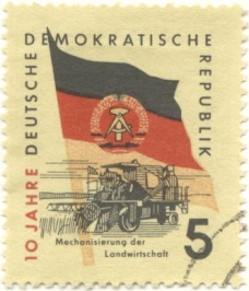 Mähdrescher E175 auf Briefmarken