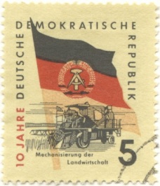 Mähdrescher E175 auf Briefmarken Mähdrescher E175 auf Briefmarken