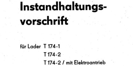 Instandhaltungsvorschrift für T174-1+T174-2+T174-2 mit Elektroantrieb