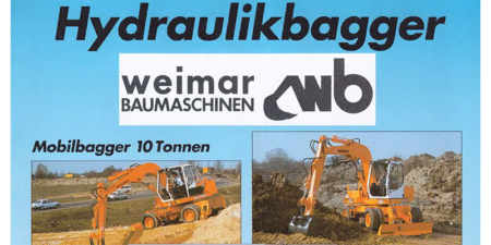 Prospekt 1995 Hydraulikbagger <br>weimar - Baumaschinen