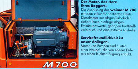 4 Seiten - Prospekt M700 Kompaktbagger weimar Baumaschinen