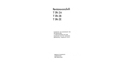 T174-2A / T174-2B / T174-2E - Revisionsvorschrift