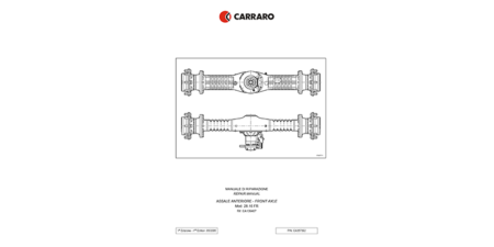 2005 - WL480C / WL550C Reparaturhandbuch CARRARO Vorderachse